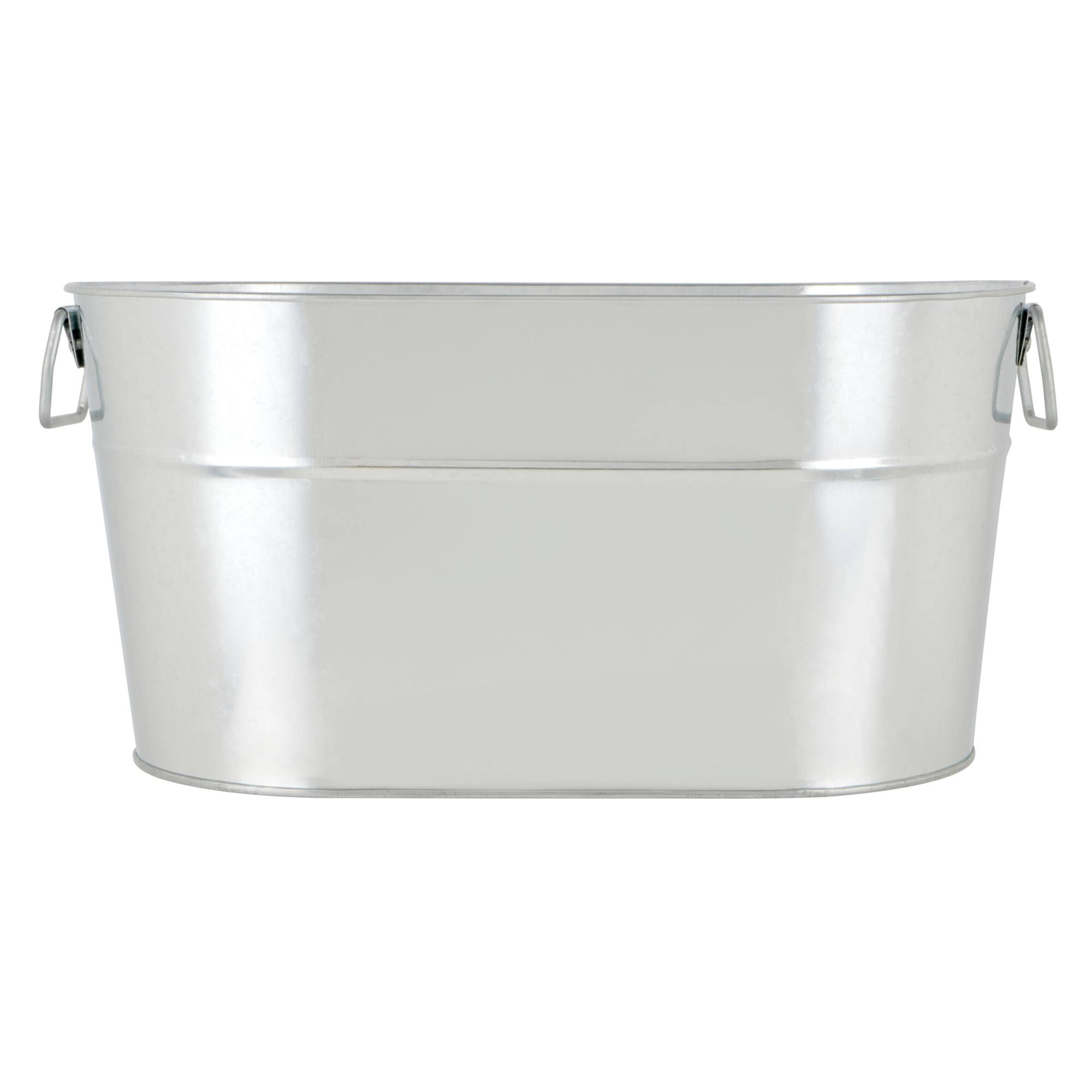 12" Silver Oval Metal Bucket by Celebrate It™